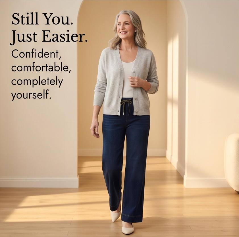 Velora Drawstring Jeans - Pull-On Wide Leg Women's Jeans