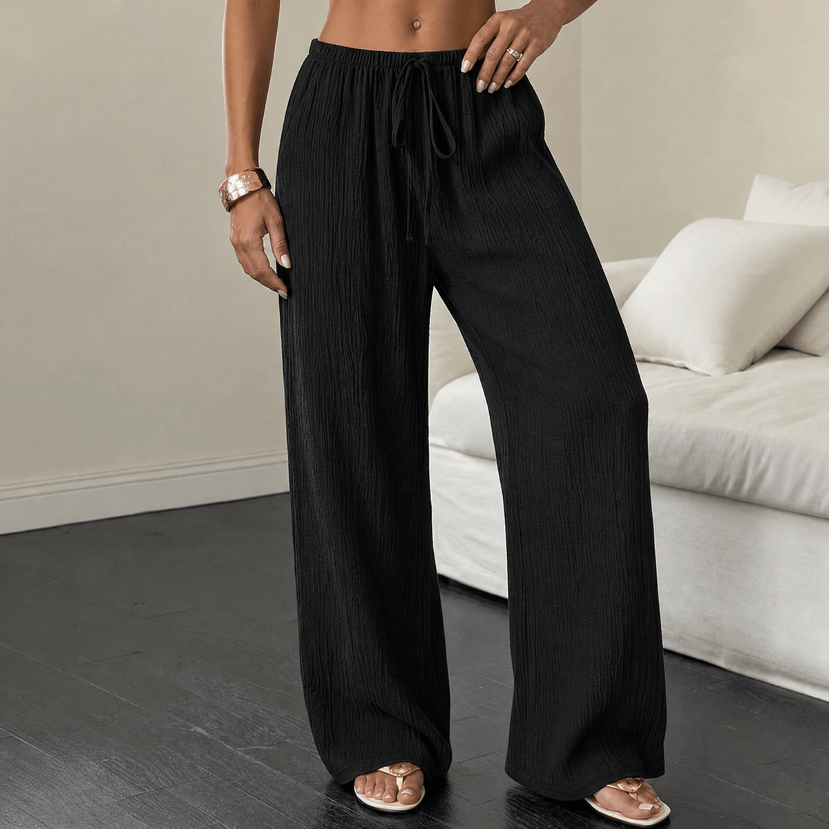 Waverly Crinkle Wide Leg Pants - Women's Trousers