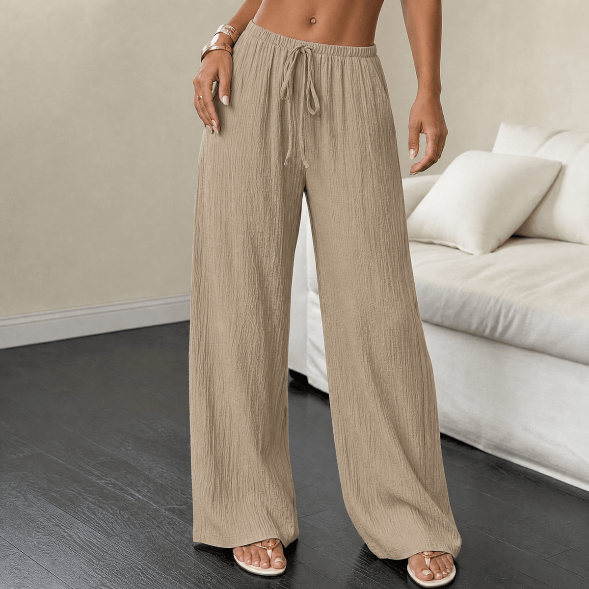 Waverly Crinkle Wide Leg Pants - Women's Trousers