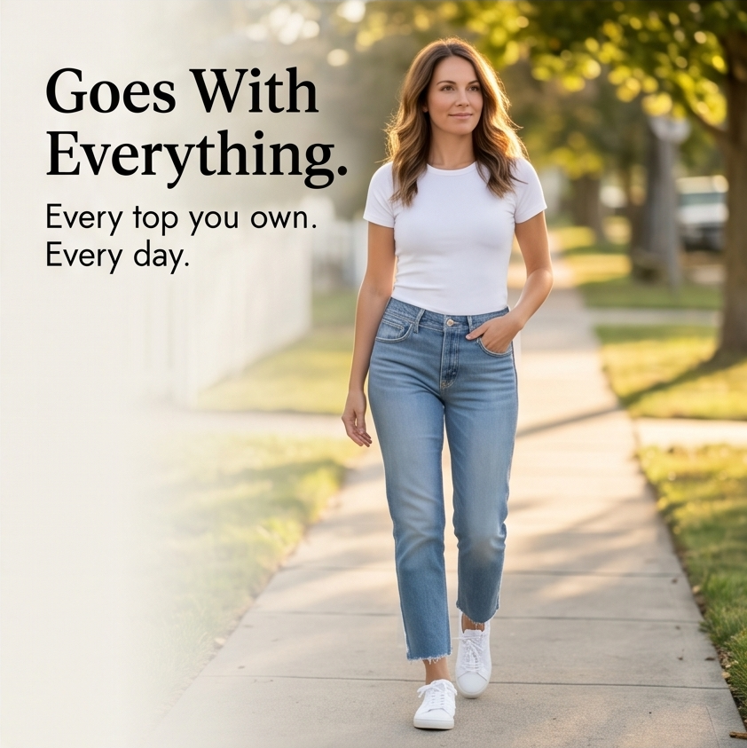Wearbella Frayed Hem Jeans - 7/8 Women's Straight Jeans