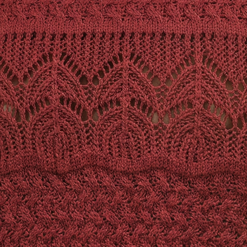 Wovelle - Women's Openwork Textured Knit Top