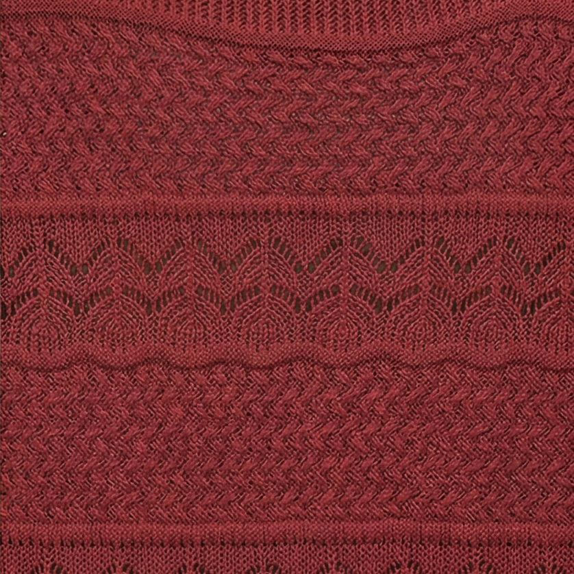 Wovelle - Women's Openwork Textured Knit Top