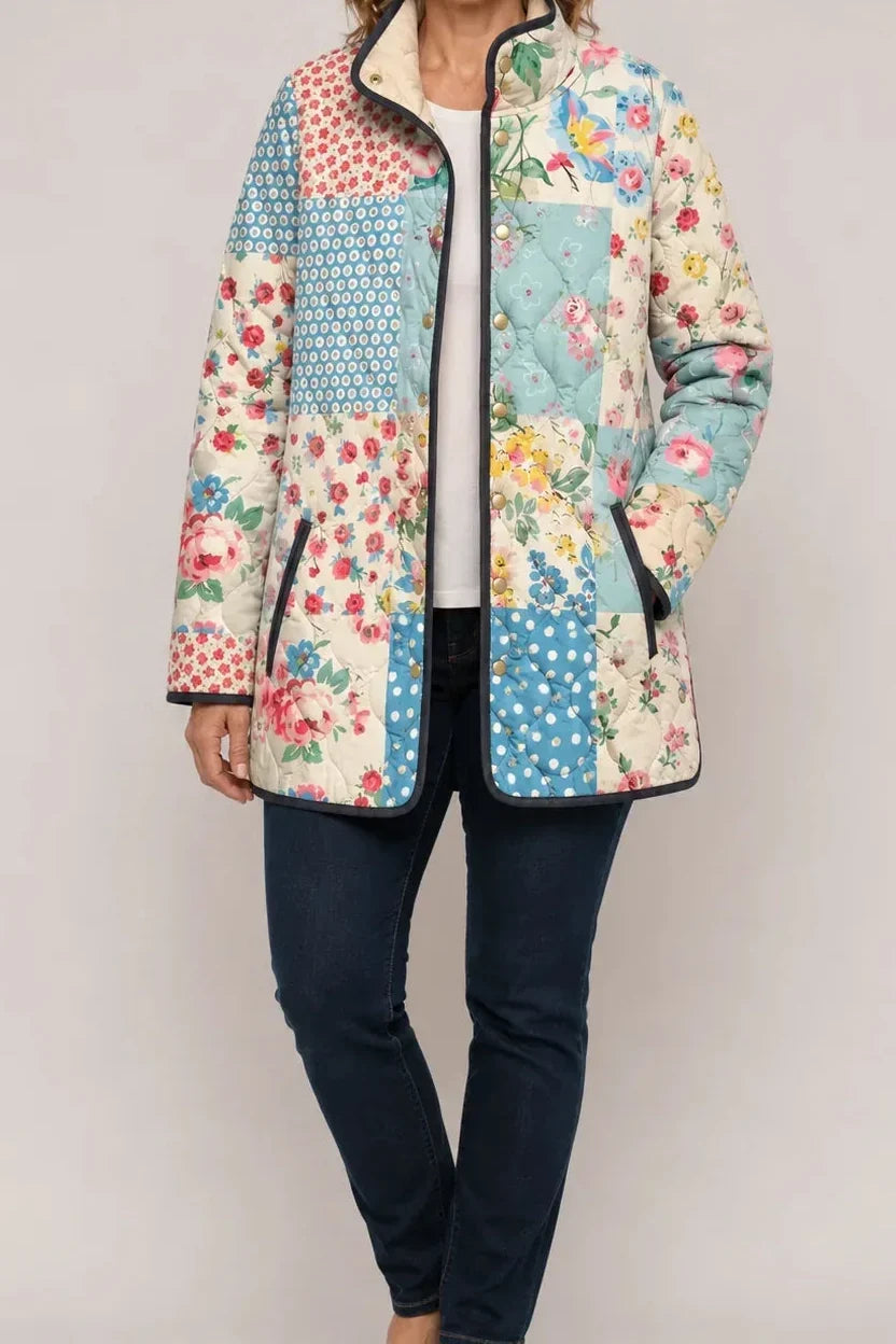 Wearbella Floral Puffer Jacket - Women's Quilted Jacket